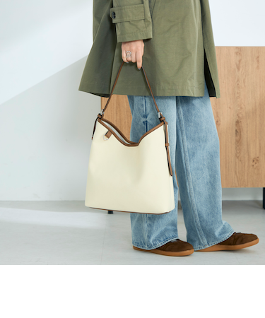 異素材コンビワンハンドルバッグ