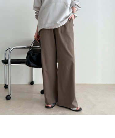 【接触冷感×UVカット/マルチ機能】ドライオックスセミワイドイージーパンツ