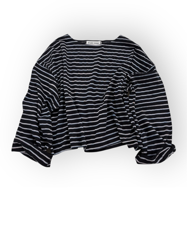 【人気商品の新型】ボーダーハートステッチルーズロンTシャツ