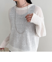 LINEN100ニットプルオーバー