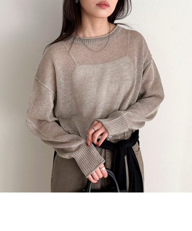 LINEN100ニットプルオーバー