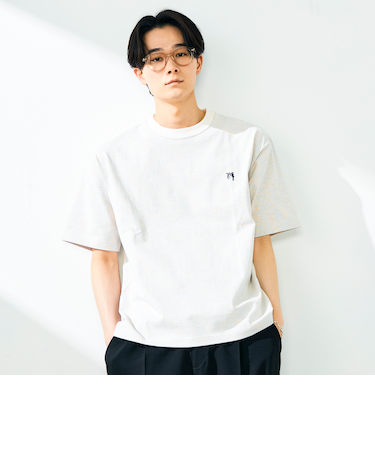 【BOY刺繍】裏グラデーション ワンポイント半袖Tシャツ