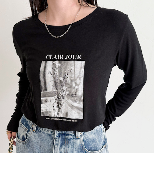 シアーphotoロンTシャツ