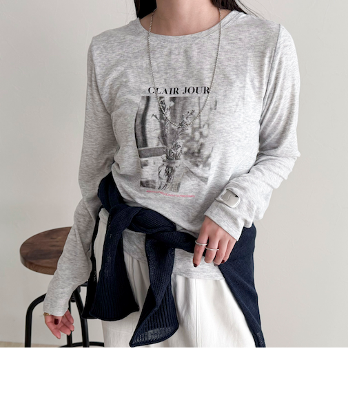 シアーphotoロンTシャツ