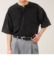 【大人の抜け感】スノーウォッシュ ヘンリーネックプルオーバー