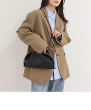 【BEAURE/ビュレ】スタッズクラッチショルダーバッグ