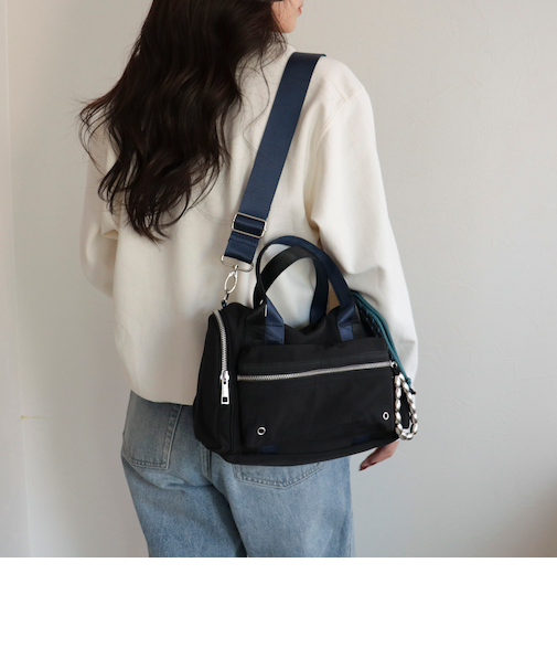 【CONTROL FREAK/コントロールフリーク】ミリタリーチャームボストンバッグ