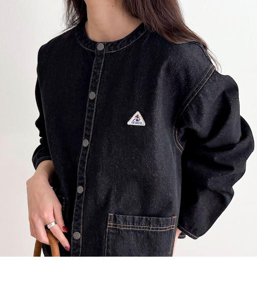 【GEVACO/ゲバコ】ノーカラーデニムジャケット