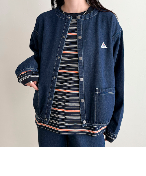 【GEVACO/ゲバコ】ノーカラーデニムジャケット