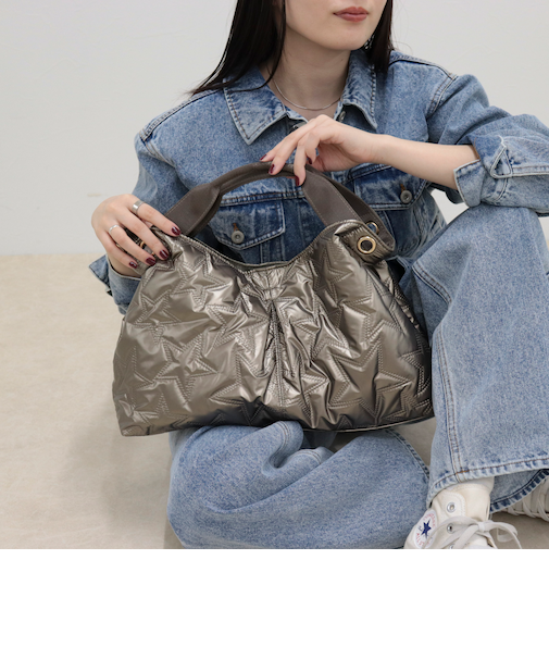 星キルト2WAYトートバッグ