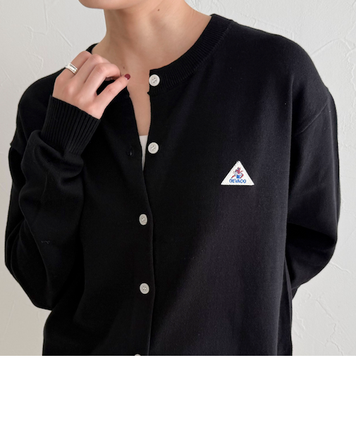 【GEVACO/ゲバコ】別注コットンラウンドネックカーデ