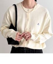 【GEVACO/ゲバコ】別注コットンラウンドネックカーデ