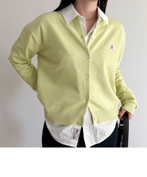 【GEVACO/ゲバコ】別注コットンラウンドネックカーデ