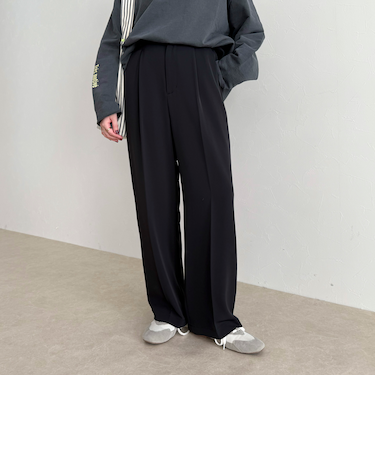 【オン・オフ対応/高身長サイズあり】とろみツイルタックスラックス