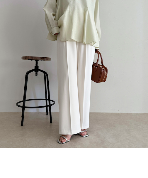 【オン・オフ対応/高身長サイズあり】とろみツイルタックスラックス