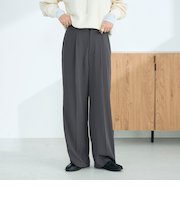 【オン・オフ対応/高身長サイズあり】とろみツイルタックスラックス