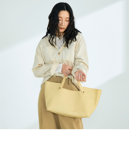 横長2ハンドルトートバッグ ポーチ付