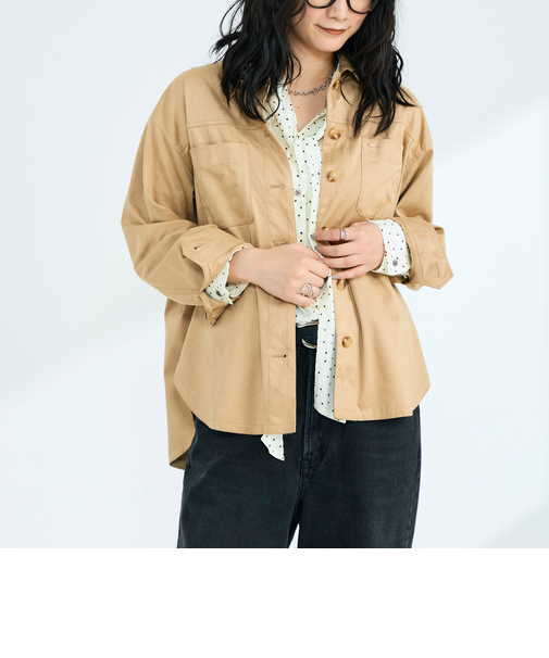 フェイクスエードシャツ