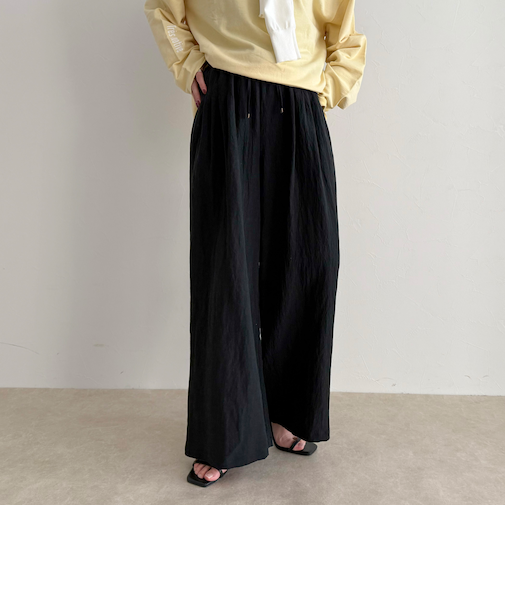 こなれワッシャータックイージーパンツ