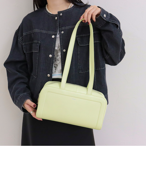 【BEAURE/ビュレ】ロングハンドルボックスボストンバッグ