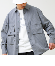 【ギアディテール】チェック フィッシングシャツ