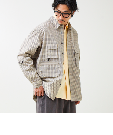 【ギアディテール】チェック フィッシングシャツ