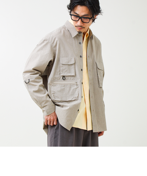 【ギアディテール】チェック フィッシングシャツ