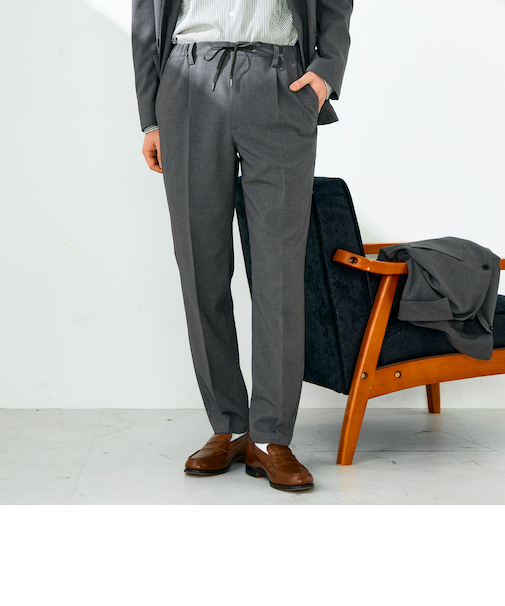 【セットアップ対応】リネンタッチドビーイージーパンツ