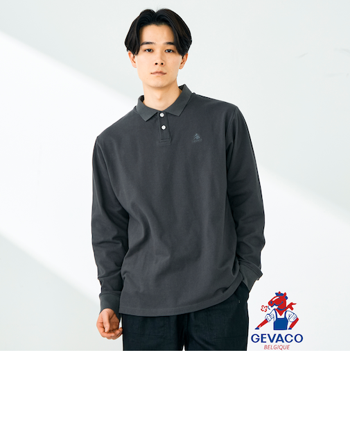 【GEVACO/ゲバコ】ロングスリーブ ポロシャツ