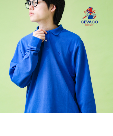 【GEVACO/ゲバコ】ロングスリーブ ポロシャツ
