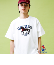 【GEVACO/ゲバコ】フロントプリント刺繍Tシャツ