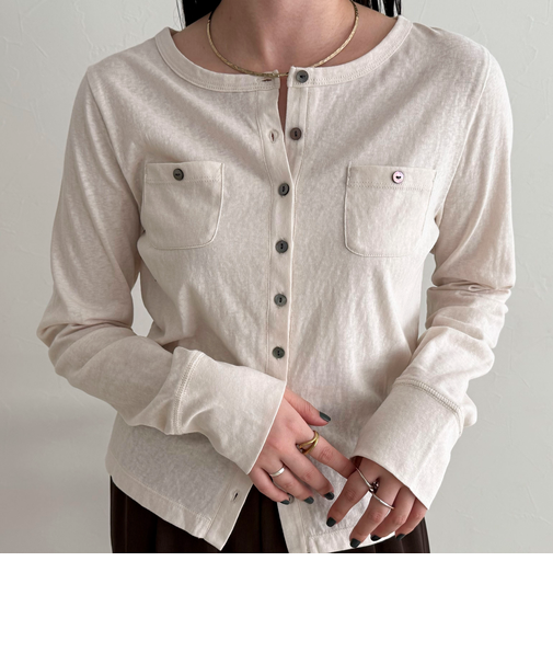 シアーカットソーカーディガン