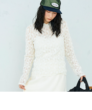 コットンレースフーディ