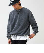 カラフルスノーパウダー 裏毛プルオーバースウェット