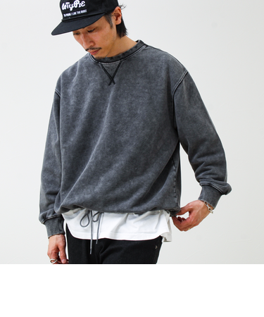 カラフルスノーパウダー 裏毛プルオーバースウェット