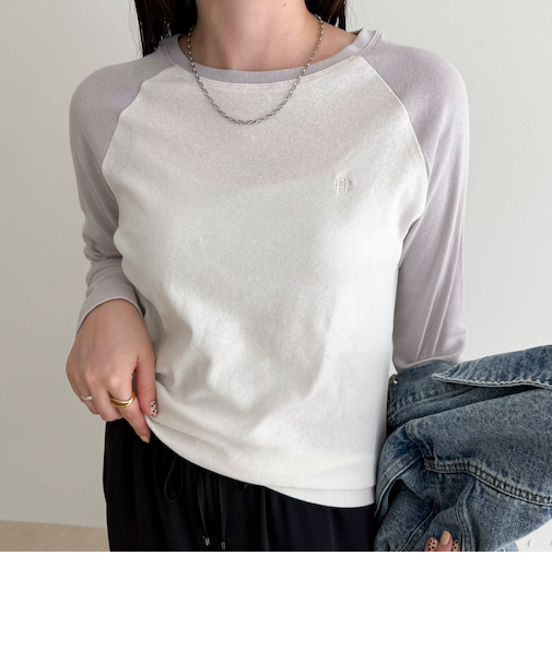 シアーラグランロンＴシャツ