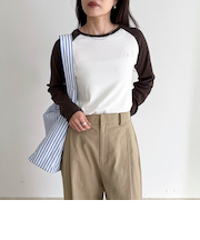 シアーラグランロンＴシャツ