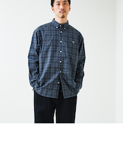 【BOY ASTLAD刺繍】ボタンダウンシャツ ストライプ/チェック