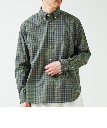 【BOY ASTLAD刺繍】ボタンダウンシャツ ストライプ/チェック