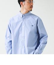 【BOY ASTLAD刺繍】ボタンダウンシャツ ストライプ/チェック