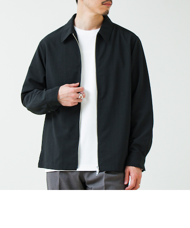 【きれい見え快適素材】ドライポリ Classy Zipシャツ