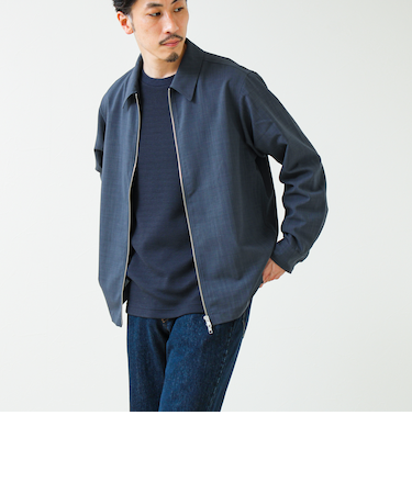 【きれい見え快適素材】ドライポリ Classy Zipシャツ