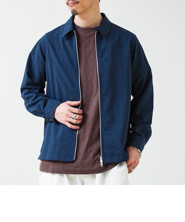 【きれい見え快適素材】ドライポリ Classy Zipシャツ