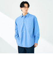 【ニューベーシック】ワッシャーポプリンシャツ ロングスリーブ