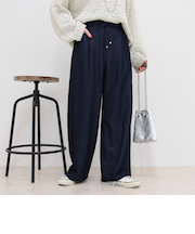 【低身長サイズ34有り】ライトシャンブレーデニムイージーパンツ