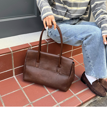 【@sora_522m企画】フラップデザインレザーバッグ