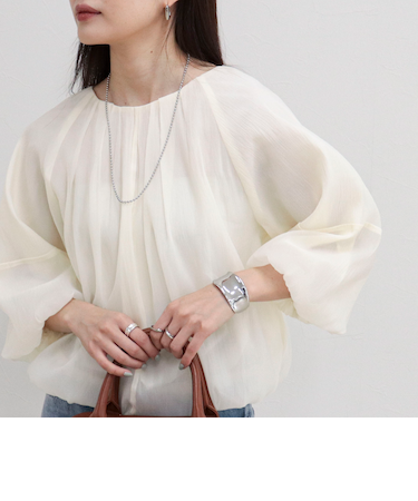 バルーンギャザーブラウス