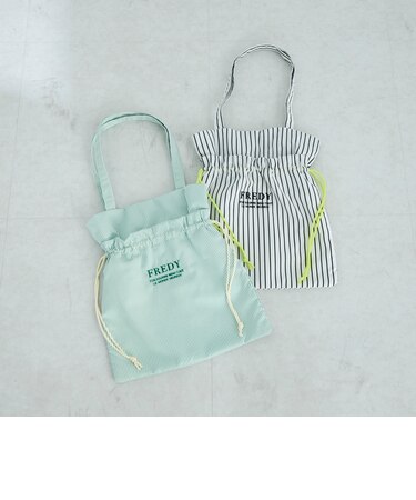 アウトポケットストライプロゴトートバッグ