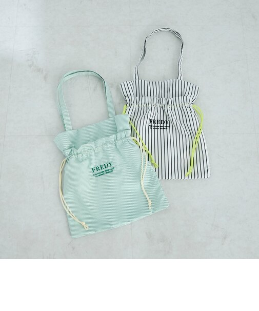 アウトポケットストライプロゴトートバッグ