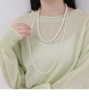 大小パール2連ネックレス